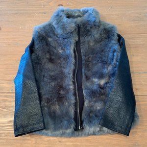 DKNY Girls Faux Fur Jacket